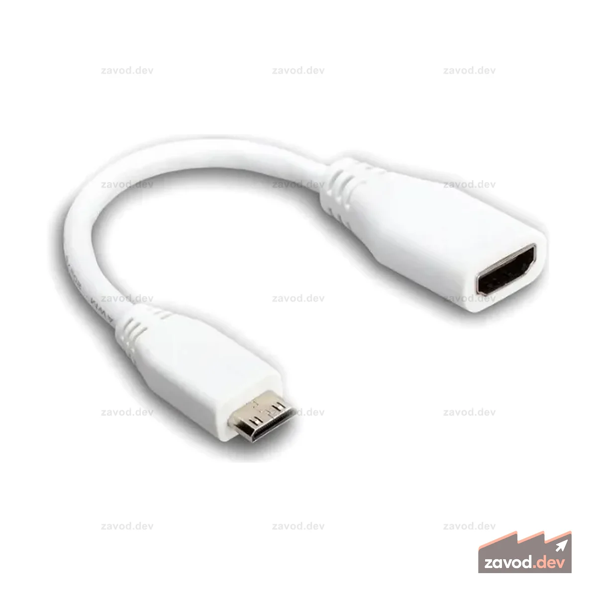 Кабель Raspberry Pi® Mini HDMI C/M — стандартный HDMI A/F, 10 см, белый