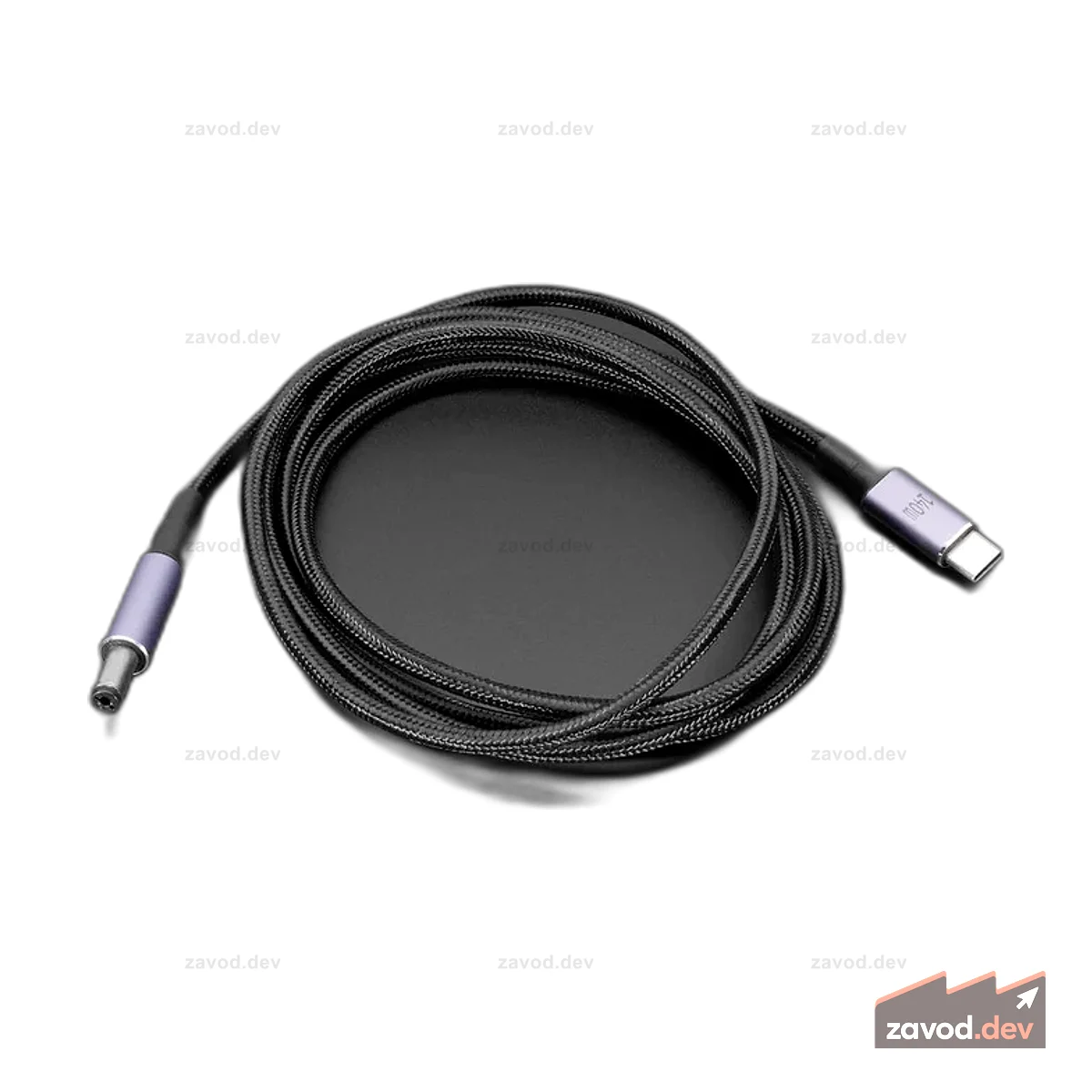 Кабель USB Type C 3.1 PD с цилиндрическим разъемом 5,5 мм — выход 28 В, 5 А