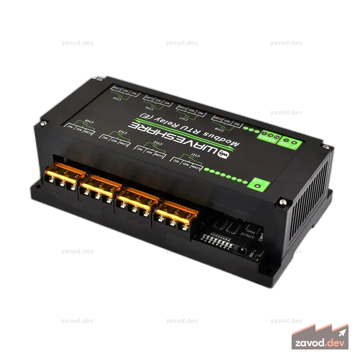 8-канальный релейный модуль Modbus RTU (E) с интерфейсом RS-485