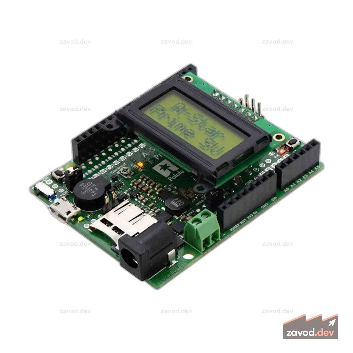 Pololu A-Star 32U4 Prime SV microSD с ЖК-дисплеем