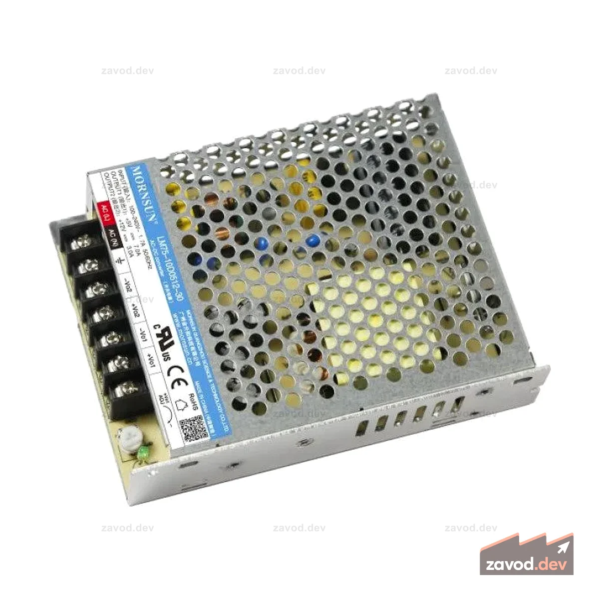 Mornsun LM75-10D0512-30 Закрытый импульсный источник питания переменного/постоянного тока, 75 Вт